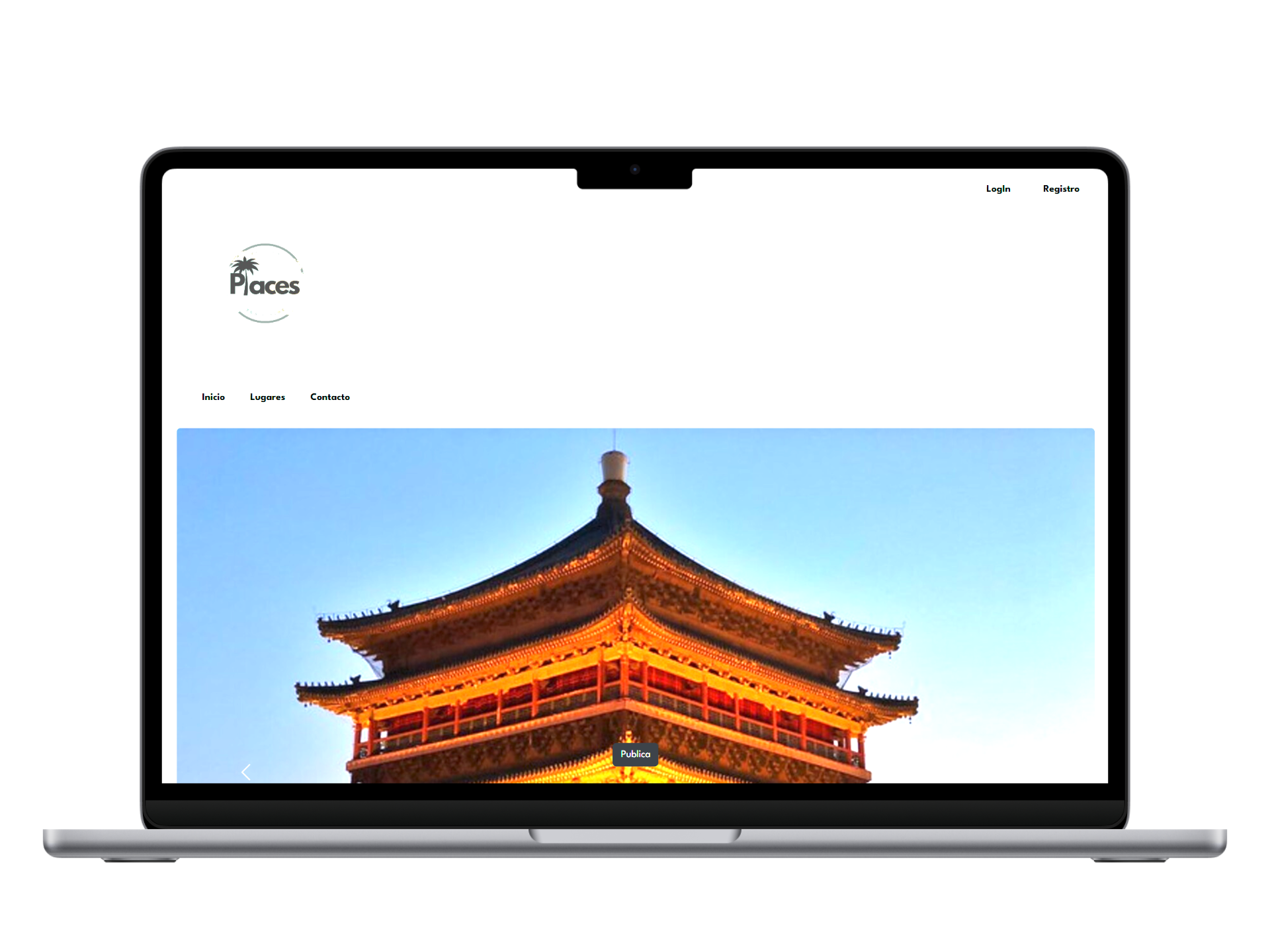 Captura de pantalla del proyecto Places